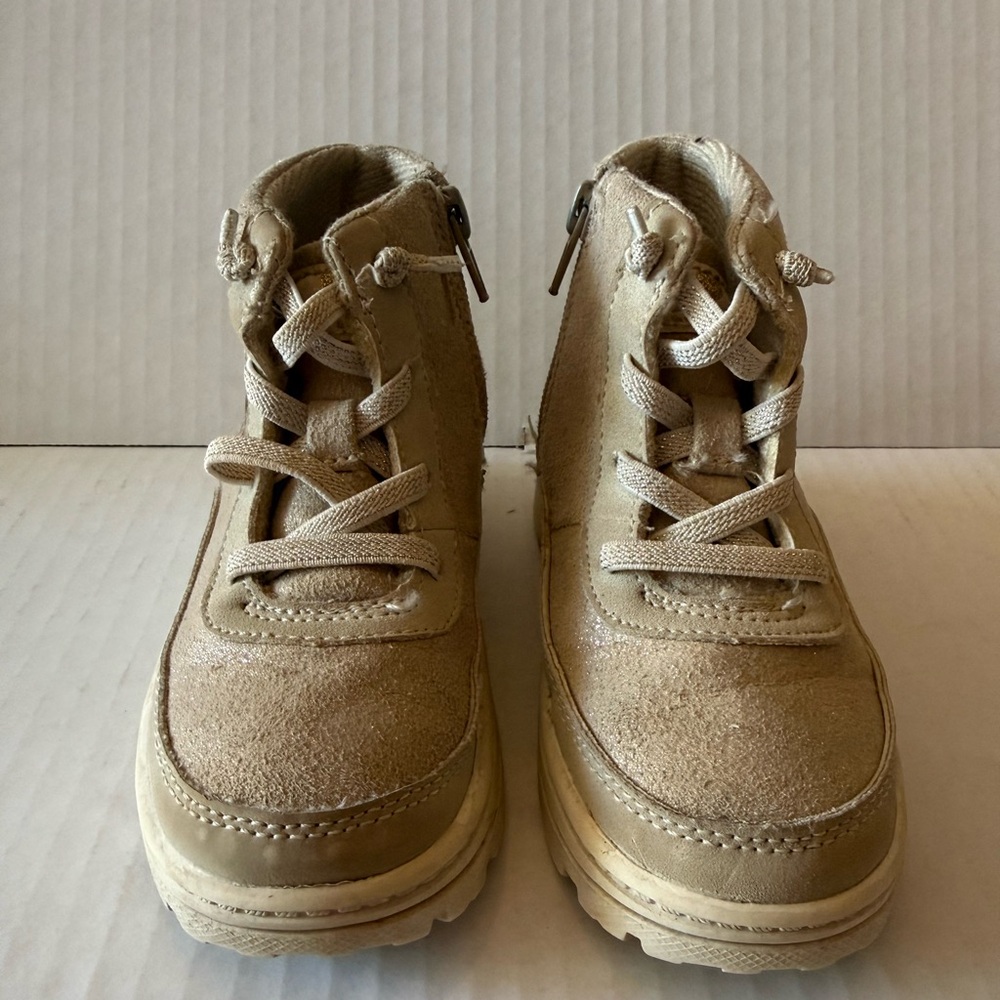 Kids Neutral Tan High-Top Casual Shoes
